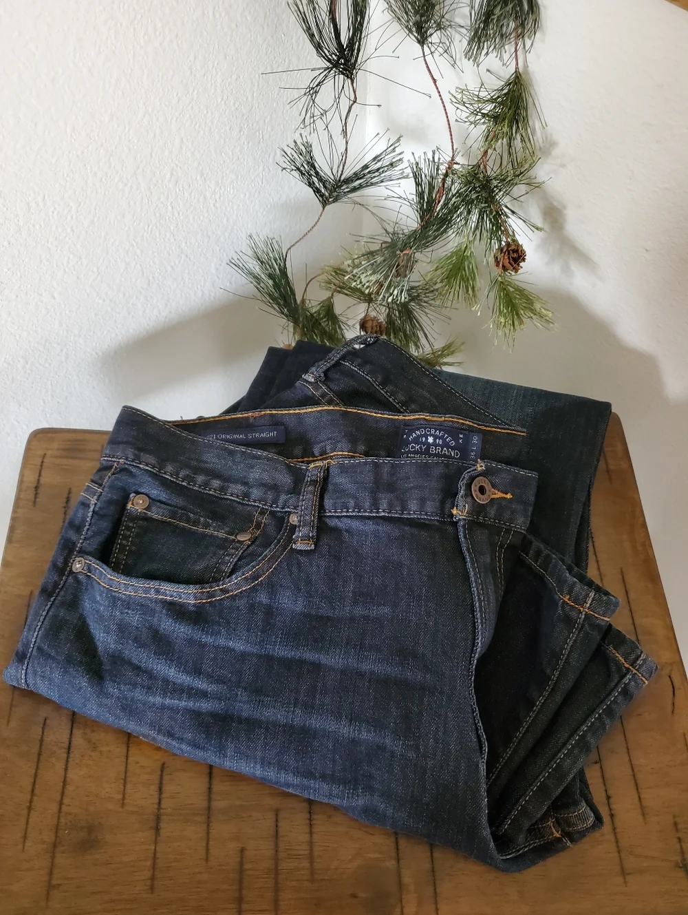 Lucky Brand 221 Original Straight Jeans Vintage 36/30 Dark Wash Men's - Picture 3 of 11